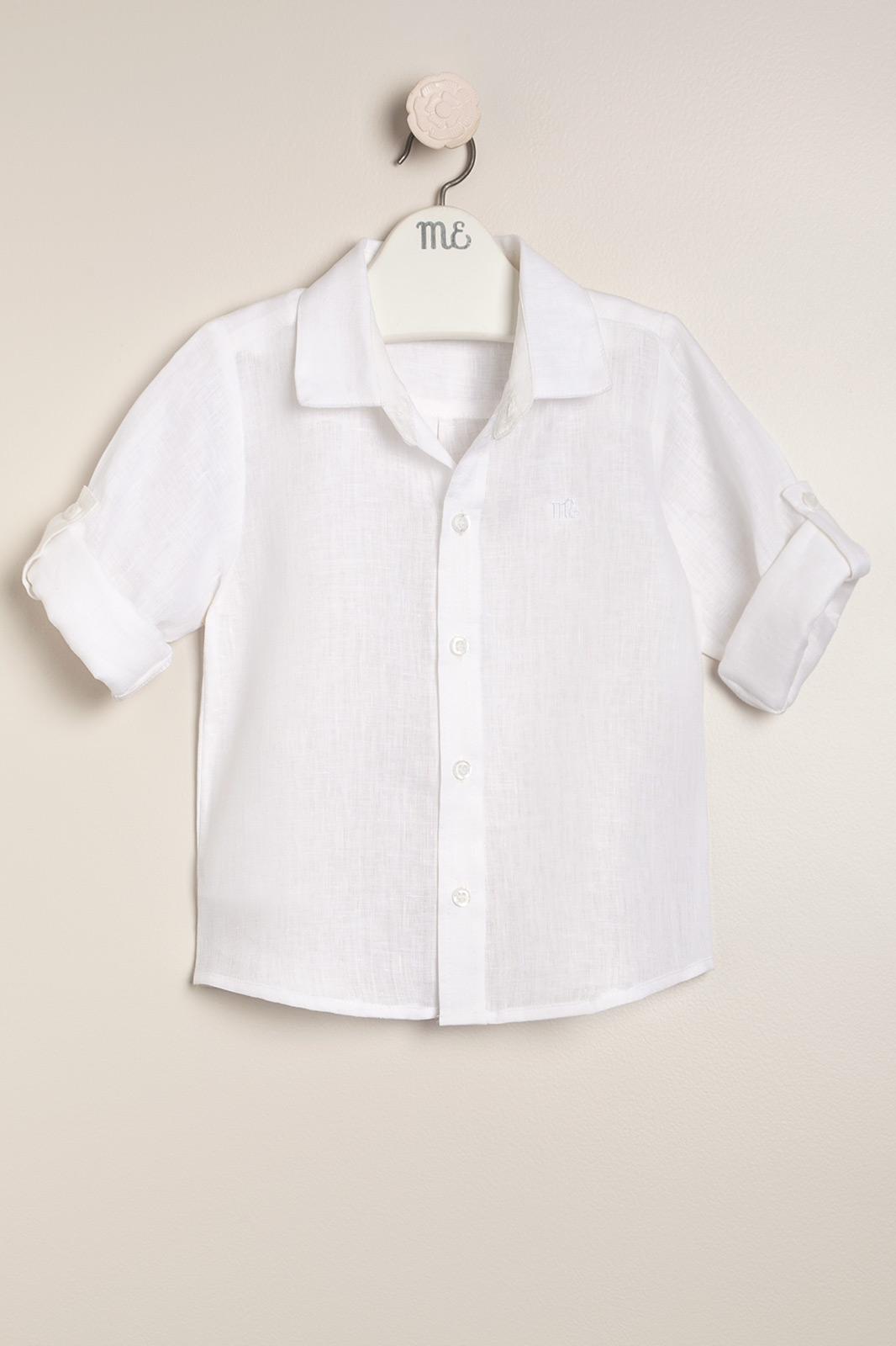 Camisa de lino Giorgio blanco