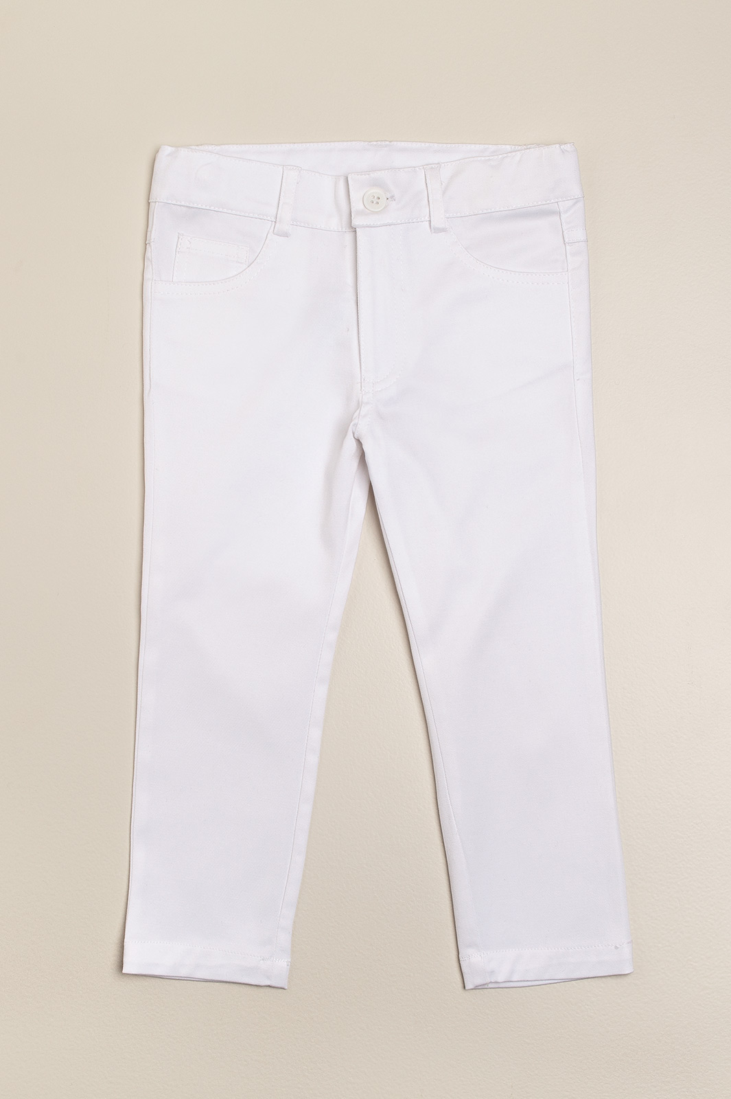 Pantalon de gabardina blanco