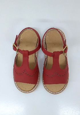 sandalia puntito rojo